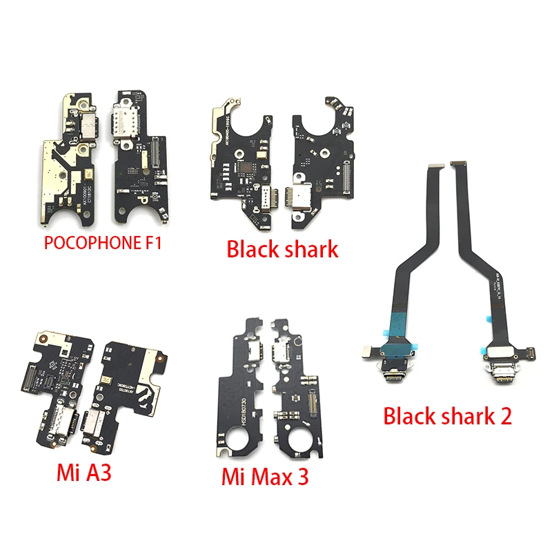 Гибкий кабель для зарядки Xiaomi Mi 9T A3 A2 A1 9 Se 8 Lite Max 3 Black Shark POCOPHONE F1 USB с разъемом для зарядки