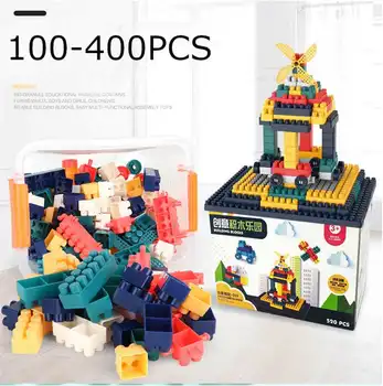 

100-400Pcs Big Size DIY Building Blocks Bulk Sets Assembly City Creative Classic Technic Bricks Creator Toys For Children Gift
