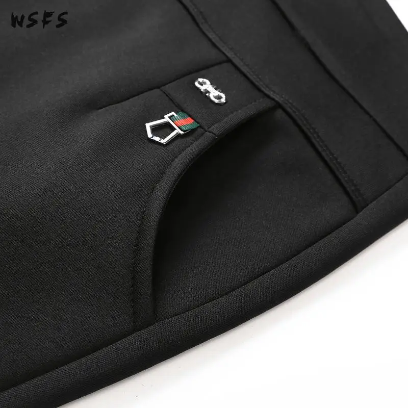 Зимние осенние брюки размера плюс 5xl, женские брюки из флиса стрейч среднего возраста, черные женские теплые длинные брюки с высокой талией для девушек