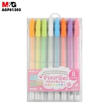 M& G Пастельная Акварельная ручка. 8-Цвет ручка с чернилами стандартных цветов. Набор ручек для поздравительных открыток с Пастельными красками 0,8 мм
