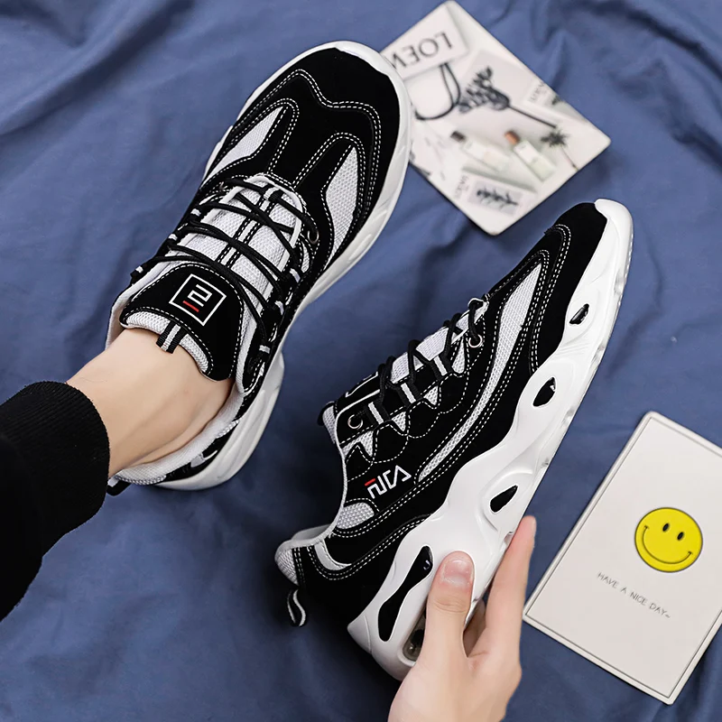 Мужские кроссовки krosovky черные легкие сетчатые на шнуровке воздухопроницаемые