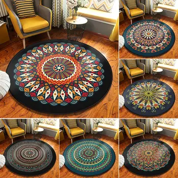 

Round Rug Carpets for Living Room Bedroom Anti-Slip Floor Mats Kids Room Soft Area Rug Nordic Fashion Carpet Rugs Modern Mat