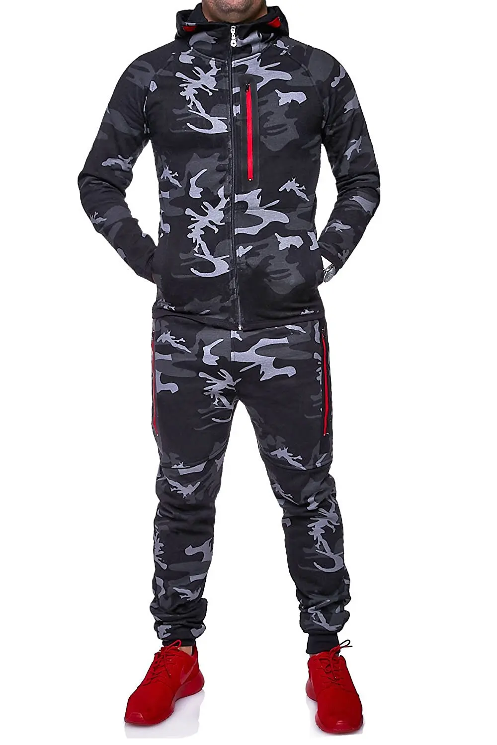 ZOGAA мужские комплекты спортивный костюм термобель камуфляжная куртка Камуфляжный суперсухой спортивный костюм