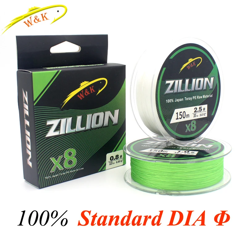 Standard DIA PE Lines at 150m 200m 300m Fishing Line Double Color