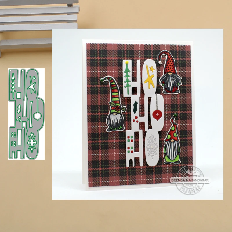 

Craft Metal cutting dies cut mold HO HO HO Scrapbook paper craft knife mould blade punch stencils dies 2019 NEW