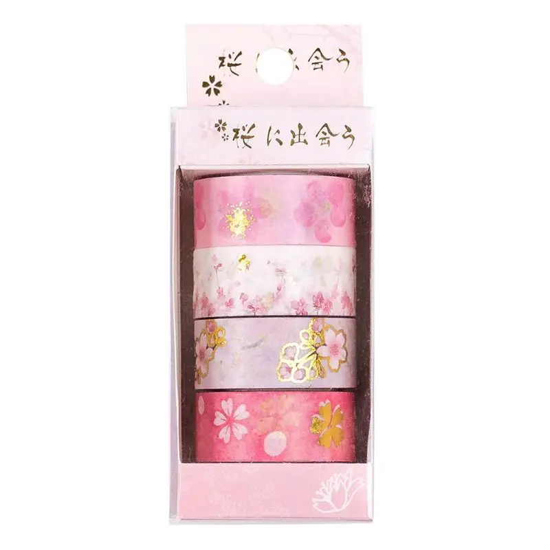 New Starry Sky Cherry Blossoms Washi Tape Adhesive Tape DIY Scrapbooking Sticker - Цвет: C
