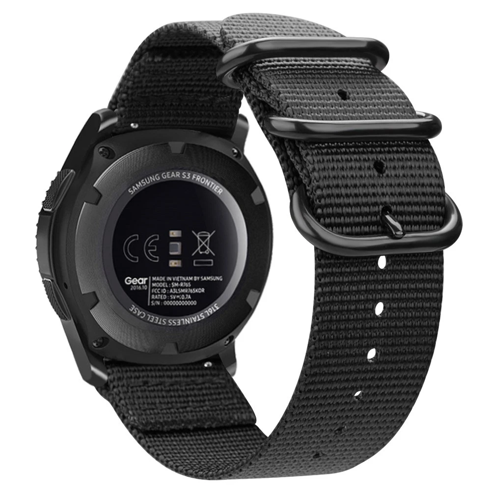 20 мм 22 нейлоновый ремешок для Samsung Galaxy Watch 42 46 ремешки часов Huawei GT2 Active 2 Gear S3 Classic