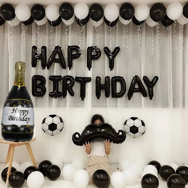 Confuso entusiasta Monetario Globos de cumpleaños con temática deportiva para hombre y niño, decoración  para fiesta de cumpleaños, Barba,