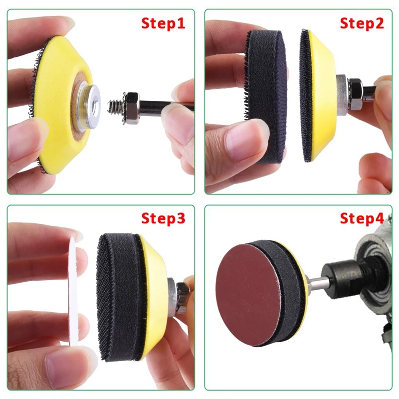200Pcs 50mm 2 Inch Sander Disc Sanding Discs 80-3000 Grit Paper 1Inch Abrasive Polish Pad Plate 1/4 Inch Shank for Rotary sanding discs sanding pads