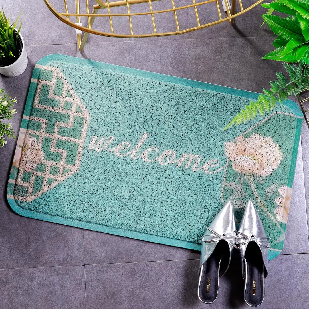 National style floor mat new Chinese style hall carpet Chinese style door mat silk ring dust wear-resistant non-slip door mat