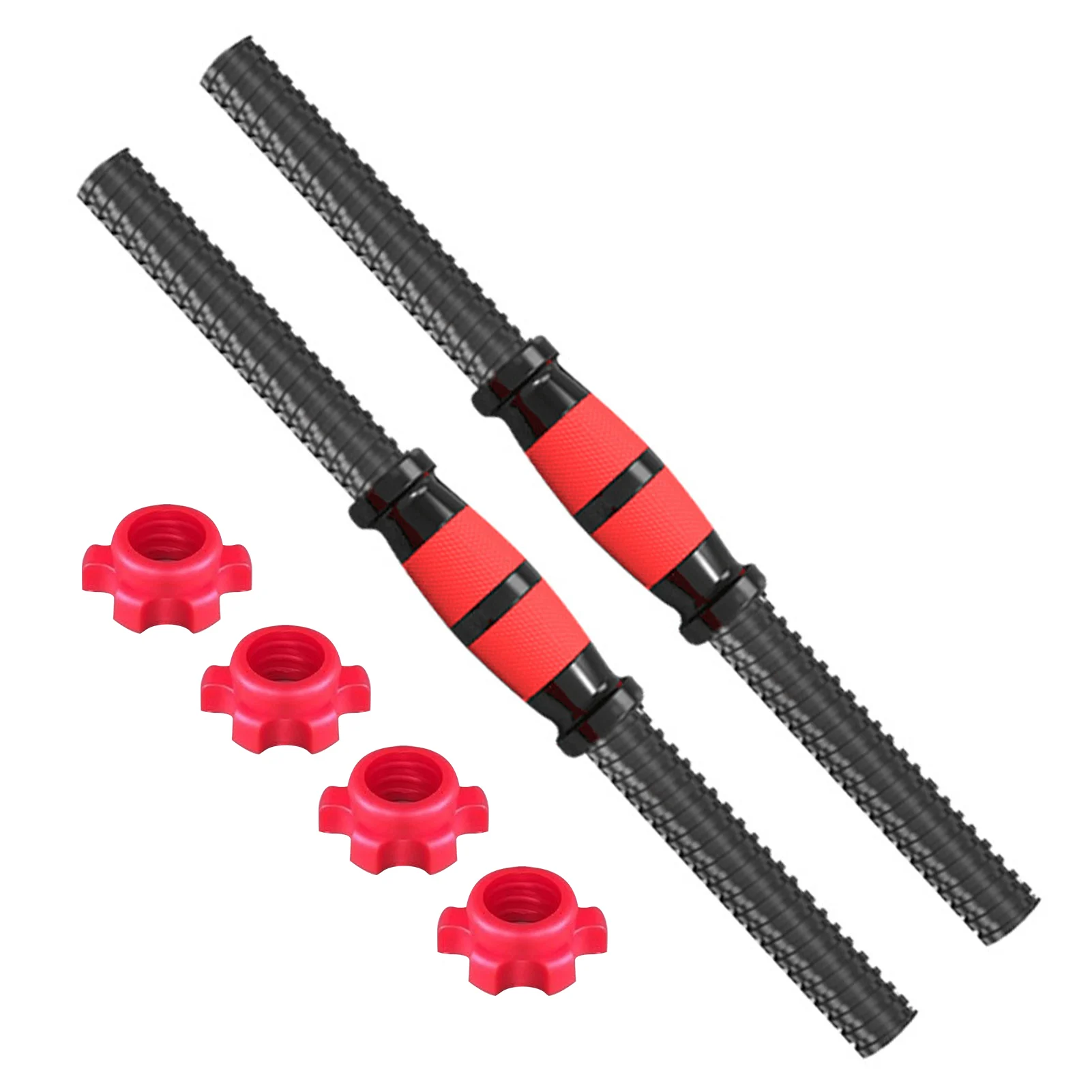 2pcs Umbbell Bars Durable Prime Dumbbell Handle Barbell Handle Dumbbell Bars For Workout Training Gym Weightlifting Training