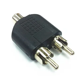 

3.5 Female To Dual 2RCA Male Jack Y Splitter Audio Adapter Converter Black Kit