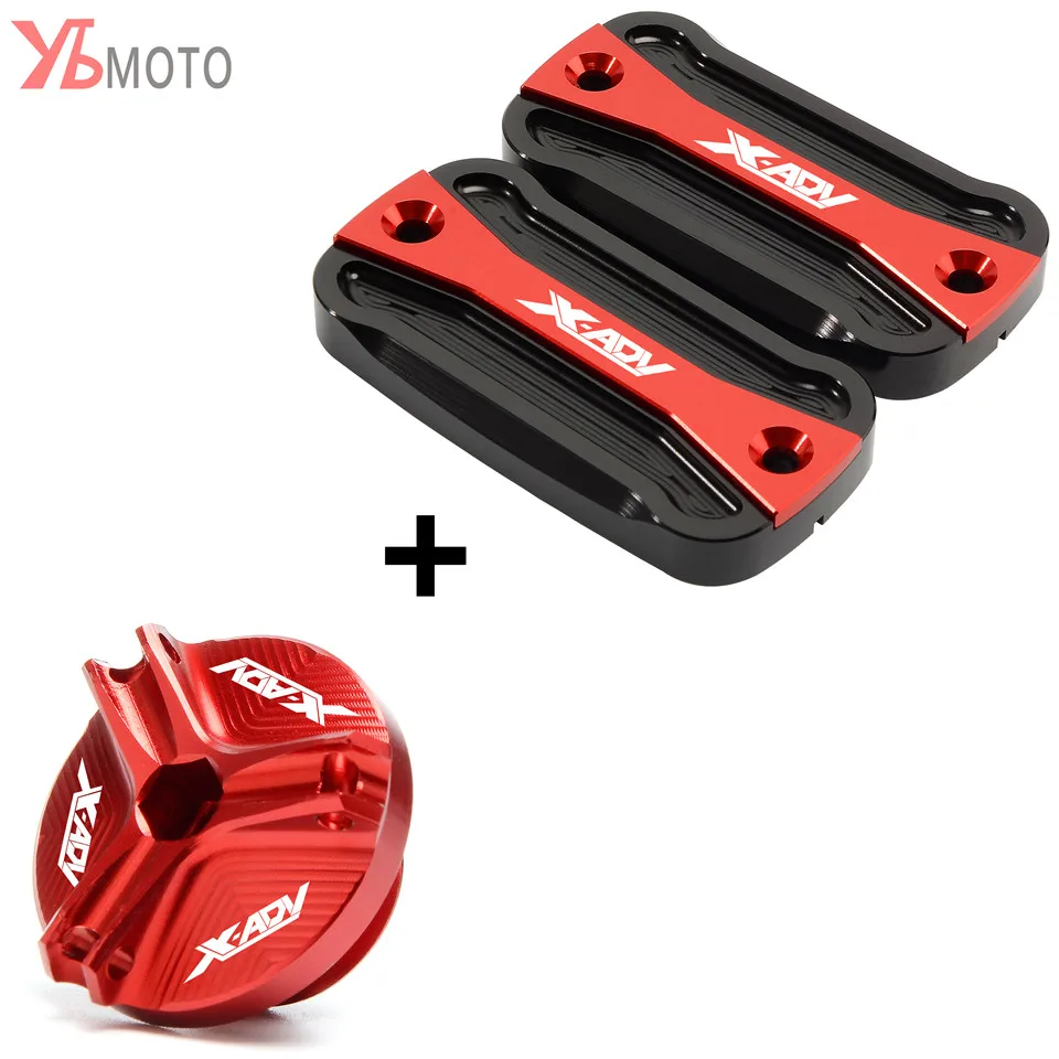 

Motorcycles Brake Fluid Reservoir Cover & Oil Filler Cover Plug For HONDA XADV X-ADV X ADV 300 750 1000 2017-2019