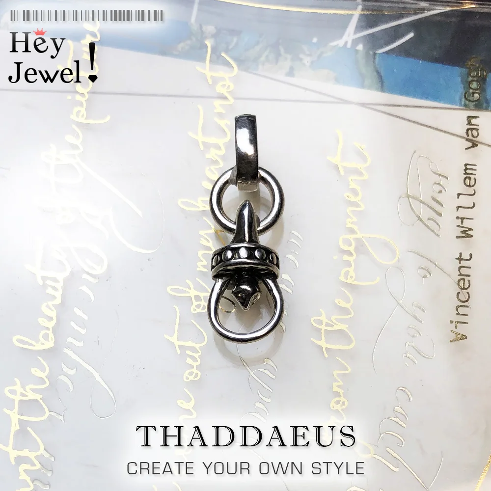 Панк Rebel Nietenoptik Подвески перевозчиков 925 стерлингового серебра подарок подходит