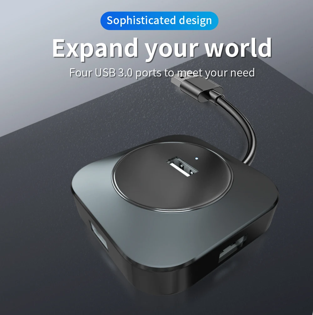 4 в 1 usb type c концентратор OTG usb-хаб адаптер мульти хаб расширитель 4 порта концентратор для Macbook Pro Компьютерные аксессуары ноутбук ПК