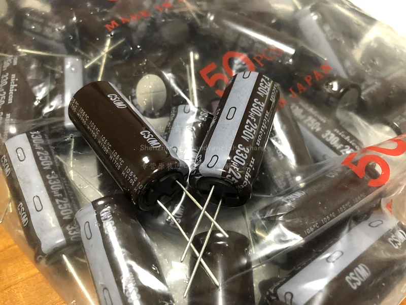

10pcs 330uF 250V NICHICON CS Series 18x40mm High Ripple Current High Reliability 250V330uF Aluminum Electrolytic capacitor