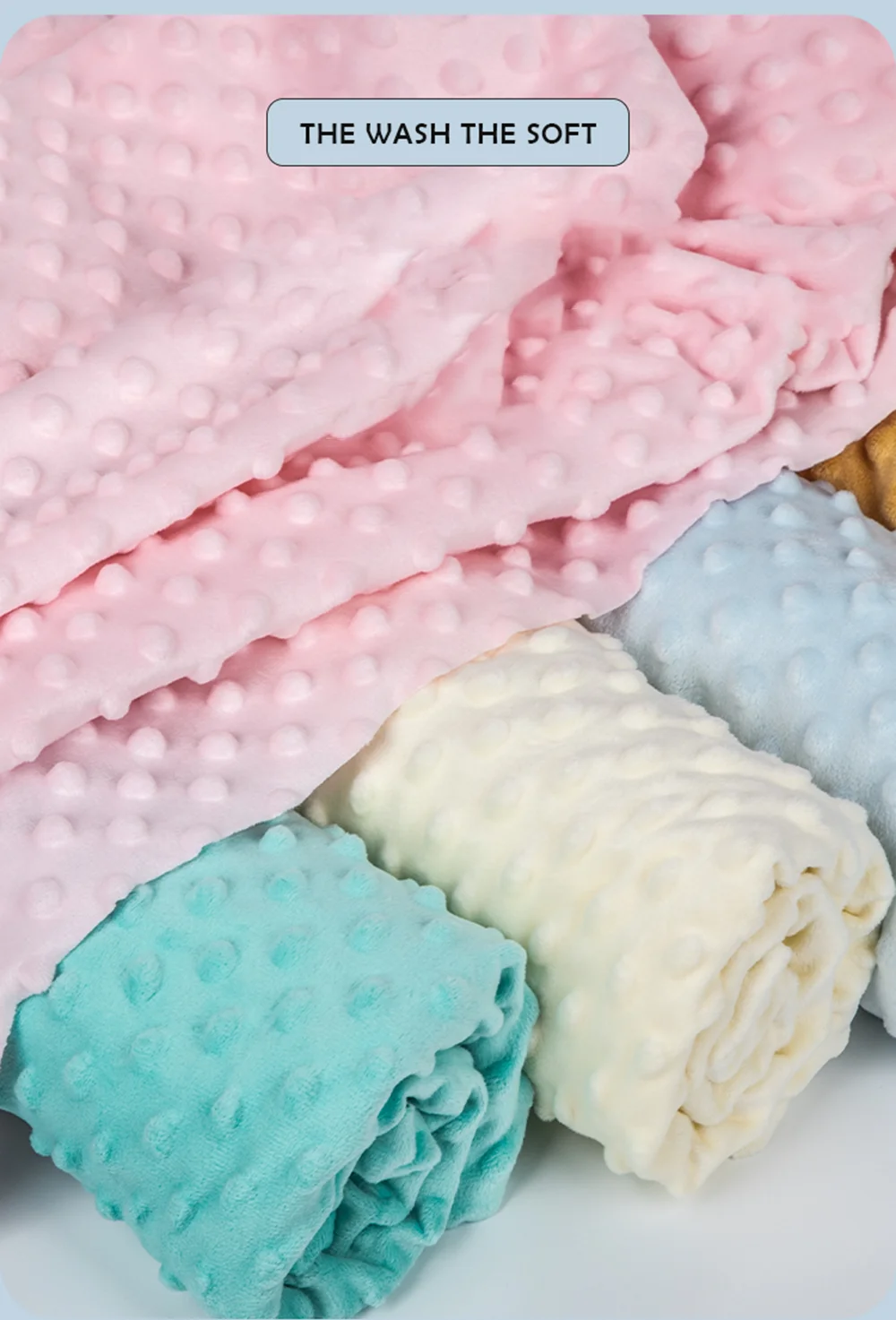 Bohnenflanell zum Nähen von Babydecke, weiche warme Samt-Korallenfleece-Decke für Kleinkinder, Säuglinge oder Neugeborene für Kinderbett, Kinderwagen, Reisen – Detail 8