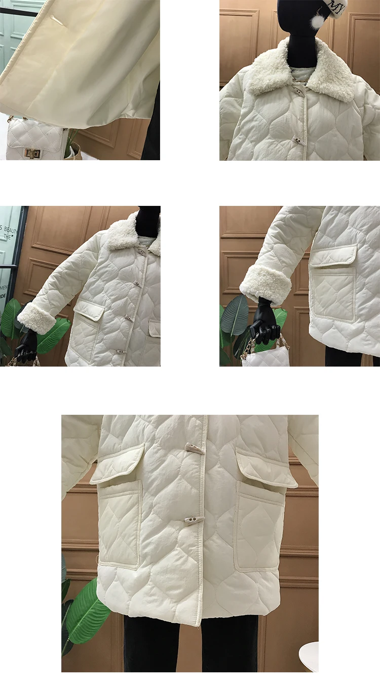 SWEETXUE, зимние облегающие корейские модные женские хлопковые куртки с плюшевыми лацканами, плотные повседневные женские пальто