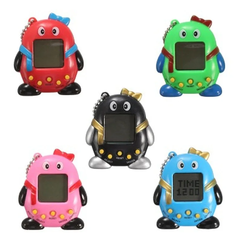 Tamagochi-juguetes electrónicos virtuales para mascotas, 49 animales en una caja, con llavero para chico nostálgico, regalo de Navidad, 7 colores