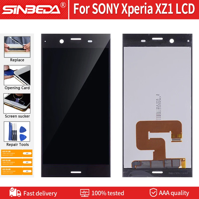 5.2 Original LCD Digitizer For SONY Xperia XZ1 G8341 G8342 Display Touch Screen With Frame Replacement Free Tools | Мобильные