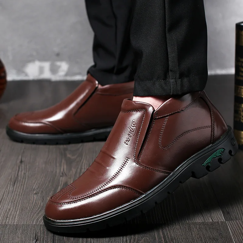 

Winter Chelsea Boots Men Leather Shoes Men Ankle Boots Fashion Brand Autumn Winter Male Footwear 2020