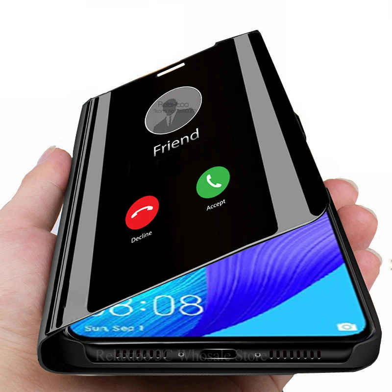 Зеркальный смарт чехол для huawei honor Nine 5 T книжка с подставкой телефона 20 pro nova5 t nova5t
