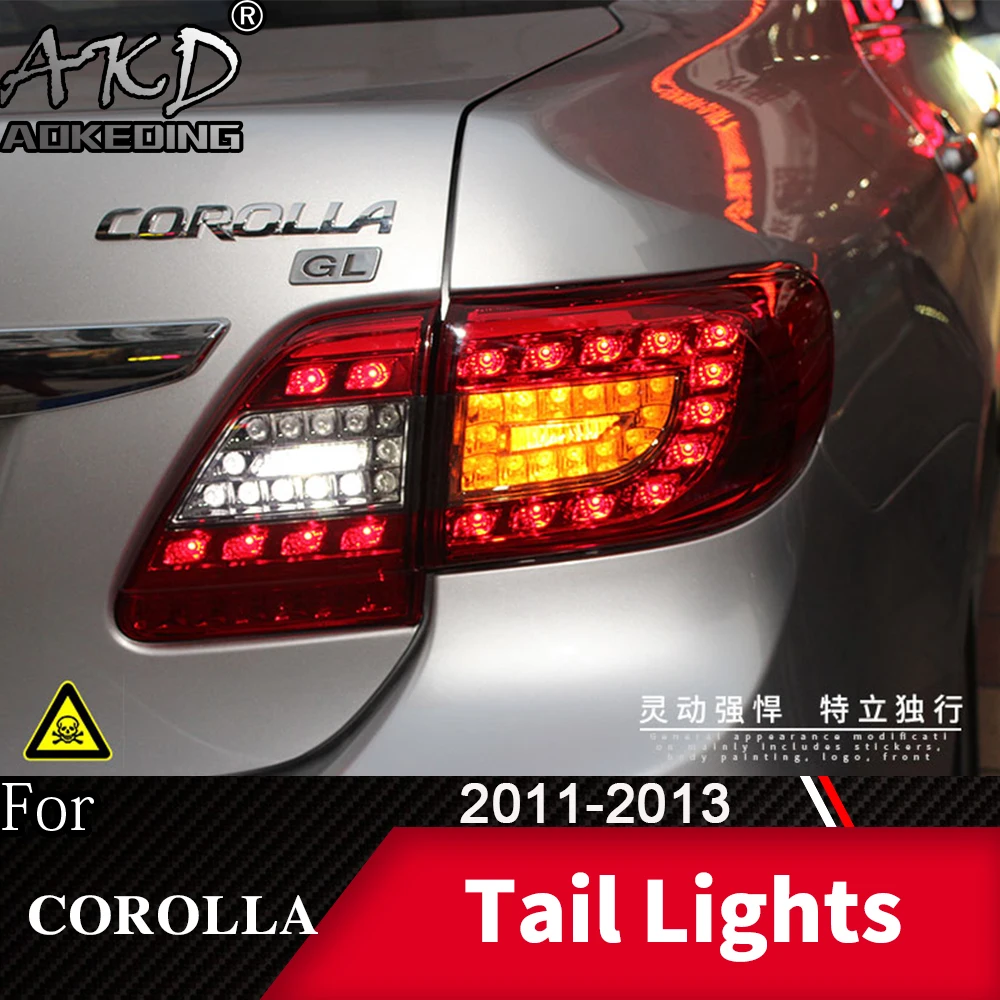 Задний фонарь для автомобиля Toyota Corolla 2011-2013 Altis задний светильник s светодиодный противотуманный светильник s DRL Дневной ходовой светильник тюнинг автомобильные аксессуары