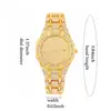 2024 Iced Out Watch Bracelet for Mens Watch Cuban Chain Iced Out Watch Hip Hop Watches Rhinestone Gold Watch Clock relogio 2