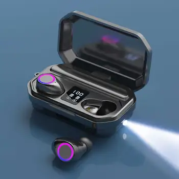 

Handsfree Call Portable Wireless Earbuds 2000mAh Charging Box M12 TWS Binaural Stereo LCD Display Touch Control Bluetooth 5.0