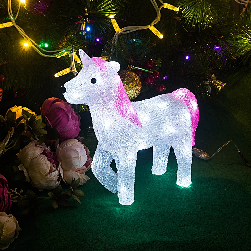 Topex 3D единорог светодиодные огни украшения Рождественская елка navidad Свадебные