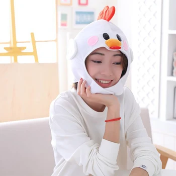 

Cute Little Chicken Cock Web Celebrity Cosplay Costumes Props Accessories Hat Star Love Ear Move Jump Fancy Balloon Cap