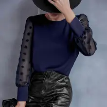 

Female Blouse Creative Solid Color Casual Spring Women Pullover Splicing Shirt for Party Spring Top Women Blouse