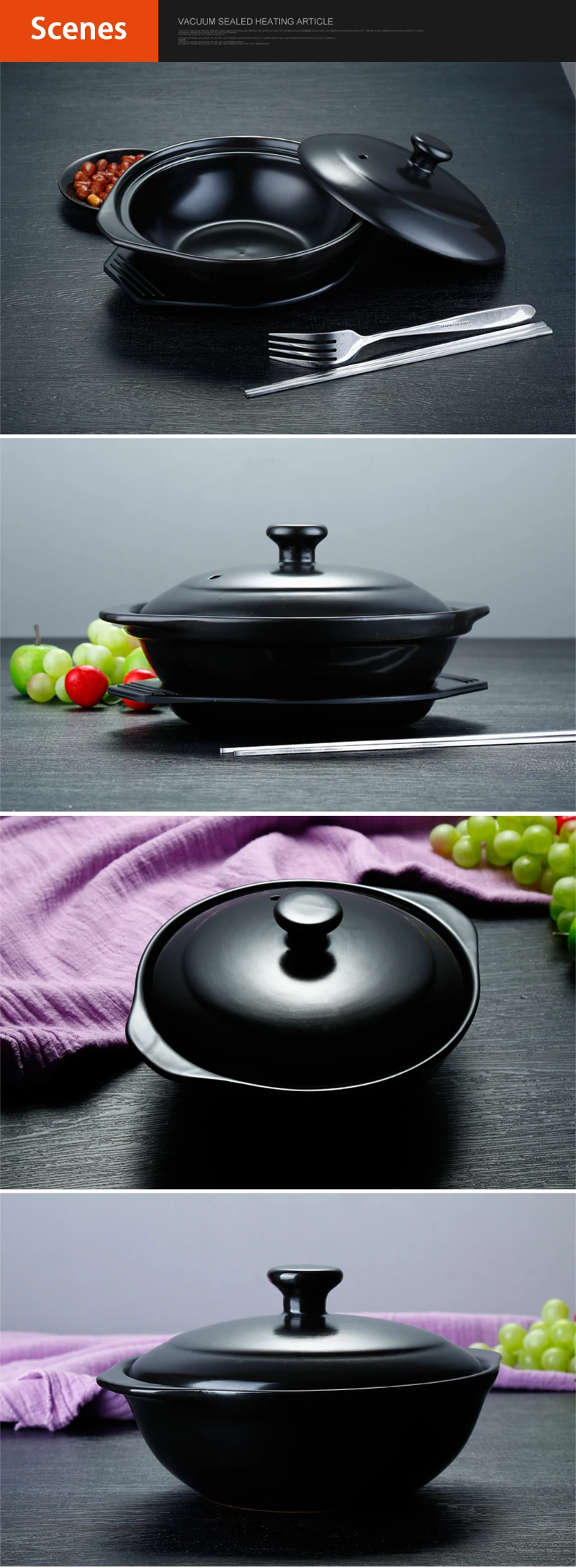 Generic Claypot Rice Ceramic Casserole Cooking Pot Pot Rice Cooking