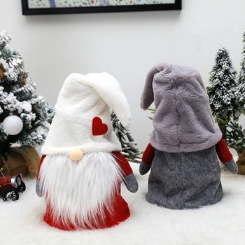 

Christmas Tree Topper Swedish Tomte Gnome Santa Ornament Home Holiday Xmas Party Decorations