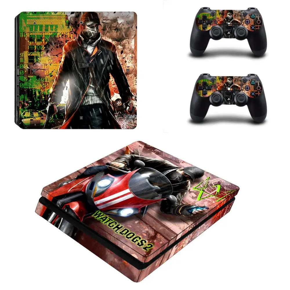 Watch Dogs PS4 тонкая кожа Стикеры наклейка покрытие из винила для Playstation 4 DuslShock консоли