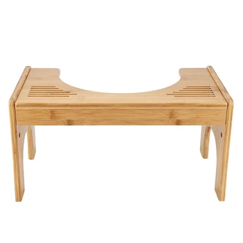 

Adjustable Wood Non Slip Sit Squatty Toilet Stool Chair Footstool Piles Relief Aid Safety Folding Stool For Adults Children