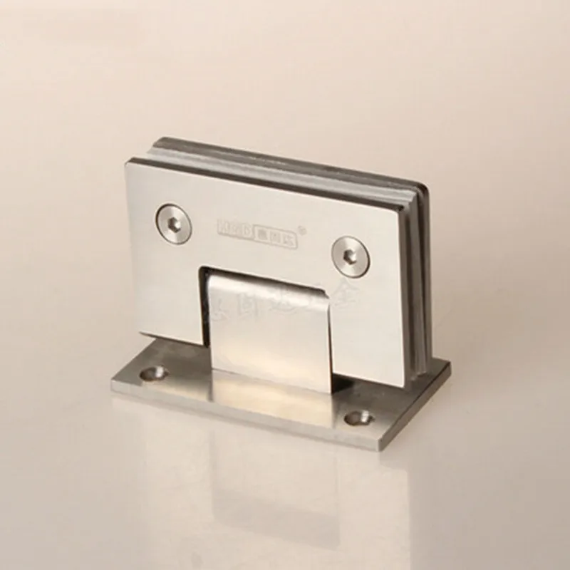 Matte Black Stainless Steel Bathroom Glass Clip Door Hinge 90 Degree New AB Style for Home Improvement