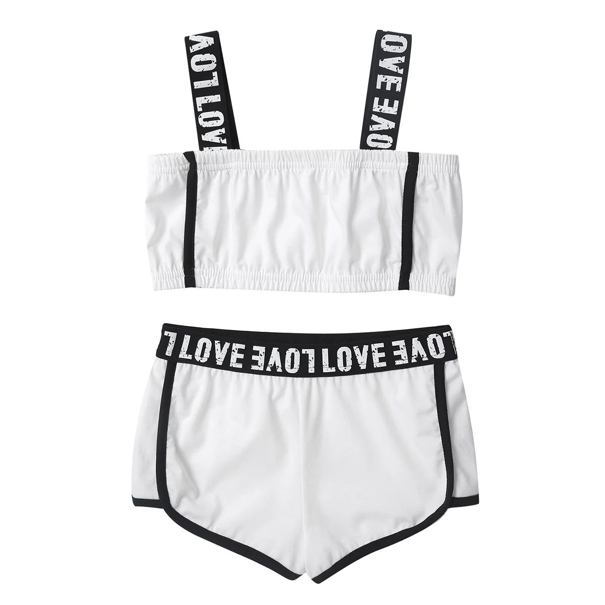 Teens Girls Tankini Activewear Set Wide 