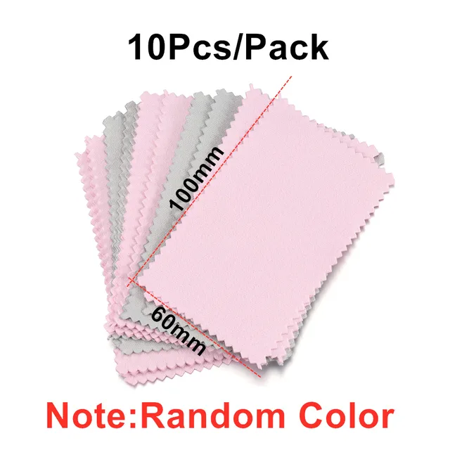 10-50pcs Polish Polishing Cloth Silver Color Cleaning  Polishing Cloth Soft Clean Wipe Wiping Cloth For Silver Gold Jewelry Tool 6x10cm 10Pcs