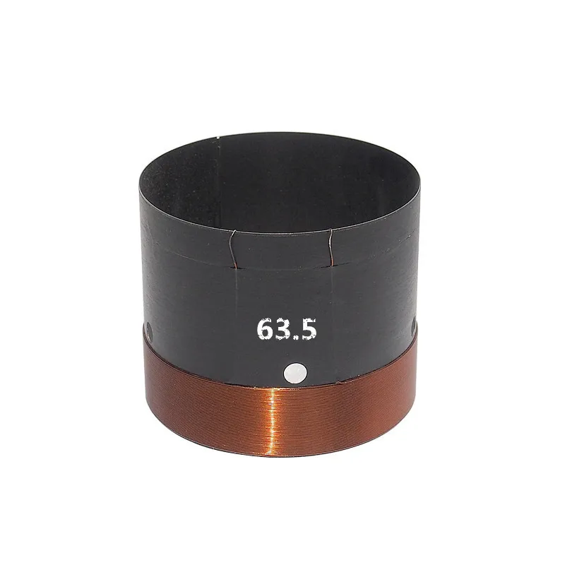 Finlemho 63.5mm Woofer Voice Coil 6 ohm Bass Speaker Repair Parts With Copper Wire Black Aluminium Former