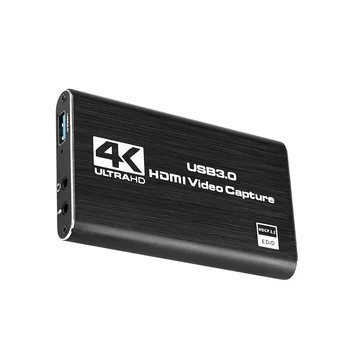 

Sharing USB3.0 Driver Universal Recording Box 4K 60fps Meeting HDMI Video Card Live Streaming 3.5 Mm Mic Input HD 1080P