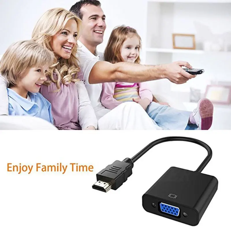 HDMI в VGA кабель конвертер цифровой аналоговый HD 1080P для ПК ноутбука планшета 95AF