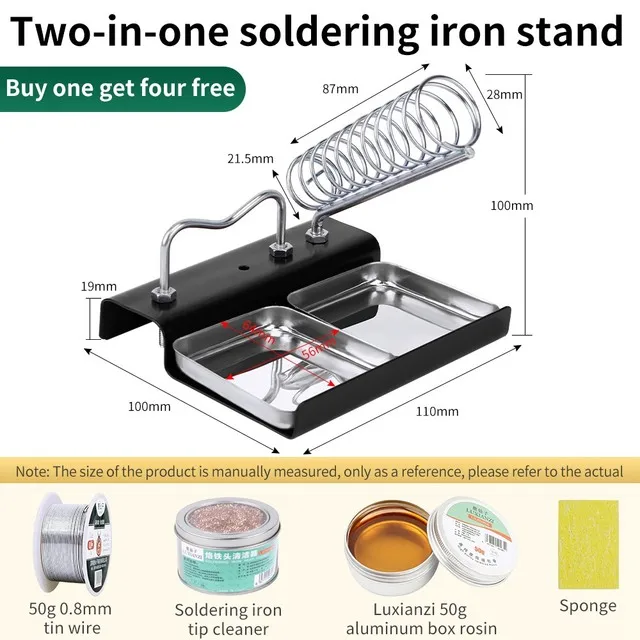 LUXAINZI Electric Soldering Iron Stand Metal Support Station High Temperature Resistance Soldering Iron Frame with Solder Sponge beehive tool bags Tool Storage Items