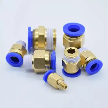 

1PCS ”PC" Straight Push in Fitting Pneumatic Push to Connect Air 4-12mm OD Hose Tube 1/8" 1/4" 3/8" 1/2"Male Thread Connector