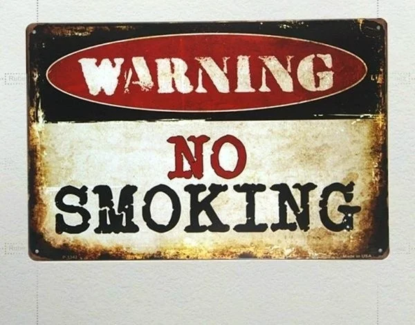 Retro tin paintings 1-pc Warning &quotno Smoking&quot Metal Sign Wall Decor Garage Shop Bar Living Room | Дом и сад