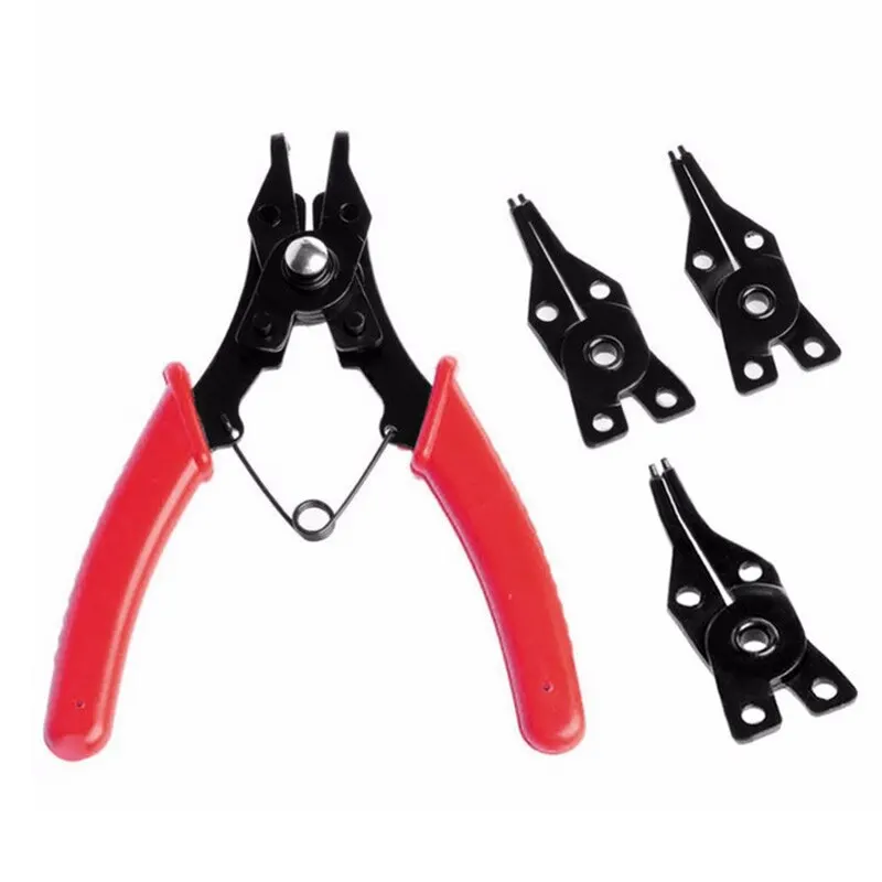 

4 in 1 Set Multi Snap Ring Pliers Multifunction Pliers Tool Internal External Ring Remover Retaining Circlip Plier