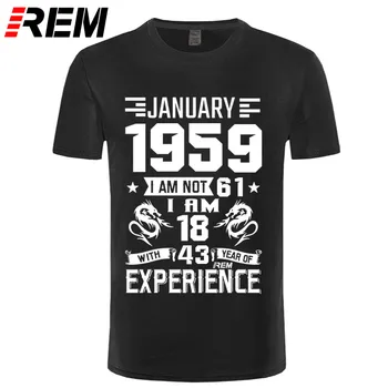 

May June July August December 1959 YEARS shirt Men's Short Sleeve T shirt Printed Casual Fashion January February March