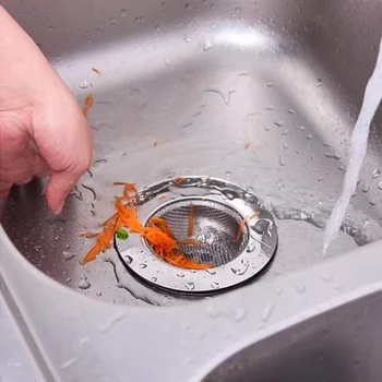 

1PC Mesh Sink Strainer Stainless Steel Colander Sink Basin Bathtub Hair Drainer Flume Filter Kitchen Cleaning Tool 7.5x1.8cm