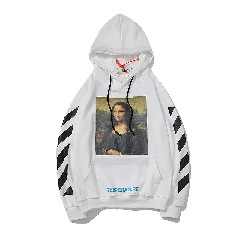 

2018 Autumn And Winter New Style Ow meng la lisa Smile Printed Hoodie Teenager Fashion Brand Pullover Hoody