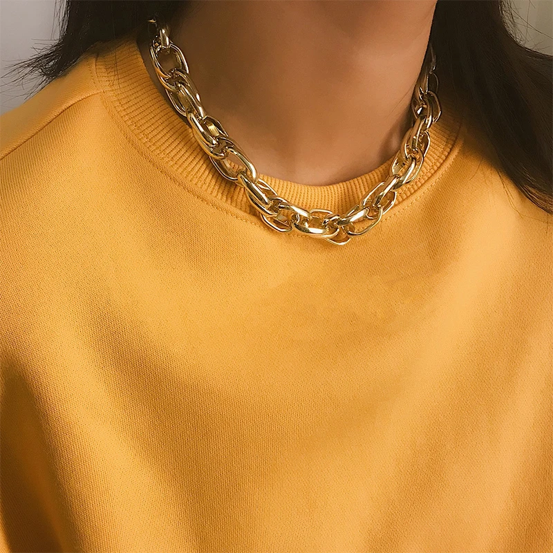 Punk Miami Cuban Choker Necklace Collar Statement Hip Hop Big Chunky A – Fashion Prison